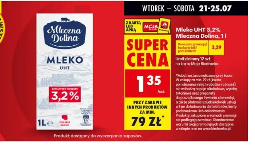 Mleko UHT 3,2% Mleczna Dolina