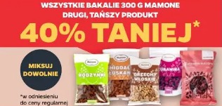 Wszystkie Bakalie 300 g Mamone drugi, tańszy produkt 40% taniej