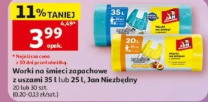 Worki na śmieci zapachowe z uszami 35 l lub 25 l Jan Niezbędny