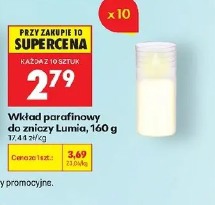 Wkład parafinowy do zniczy Lumia