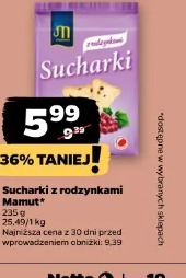 Sucharki z rodzynkami Mamut