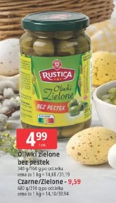 Oliwki zielone bez pestek Rustica