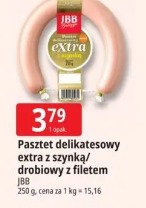 Pasztet delikatesowy extra z szynką/drobiowy z filetem JBB