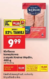 Kiełbasa kanapkowa z szynki Kraina Wędlin