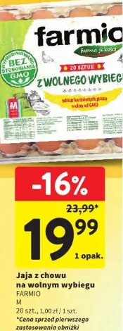 Jaja z chowu na wolnym wybiegu Farmio