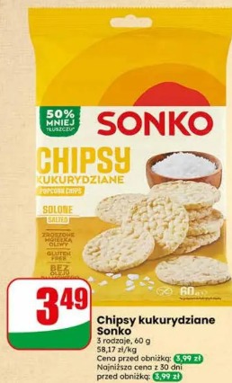 Chipsy kukurydziane Sonko