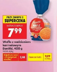 Wafle z nadzieniem karmelowym Bonitki