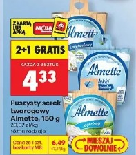 Puszysty serek twarogowy Almette