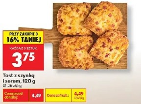 Tost z szynką i serem