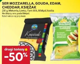 Ser mozzarella, gouda, edam, cheddar, Księżak