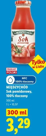 Międzychód Sok pomidorowy, 100% tłoczony