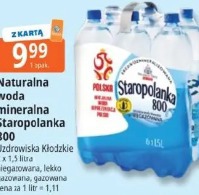 Naturalna woda mineralna Staropolanka 800 Uzdrowiska Kłodzkie