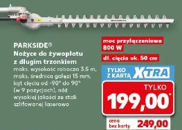 Parkside nożyce do żywopłotu z długim trzonkiem