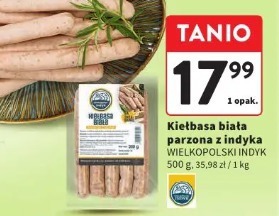 Kiełbasa biała parzona z indyka WIELKOPOLSKI INDYK