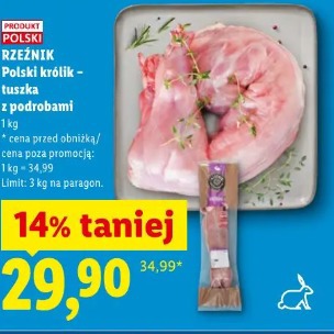 Rzeźnik Polski królik – tuszka z podrobami