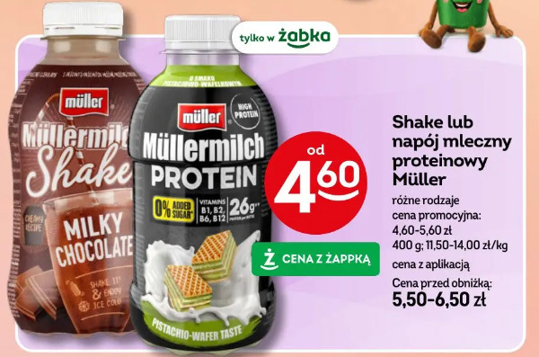 Shake lub napój mleczny proteinowy Müller