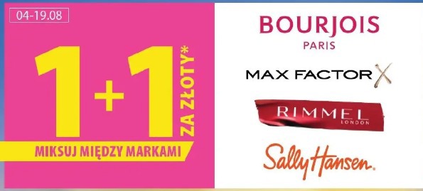 Bourjois, Max Factor, Rimmel, Sally Hansen wszystkie produkty