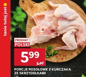 Porcje rosołowe z kurczaka ze skrzydełkami