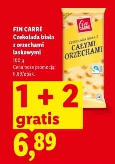 FIN CARRÉ Czekolada biała z orzechami laskowymi