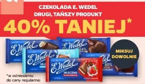 Czekolada E. Wedel drugi, tańszy produkt 40% taniej