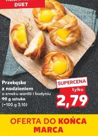 Przekąska z nadzieniem o smaku wanilii i budyniu