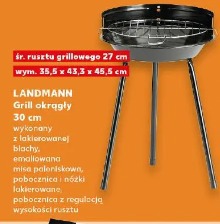 Landmann Grill okrągły 30 cm