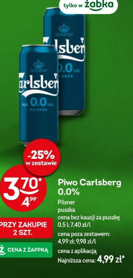 Piwo Carlsberg 0.0% Pilsner