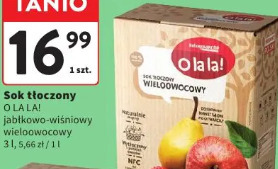 Sok tłoczony O La La! jabłkowo-wiśniowy wieloowocowy