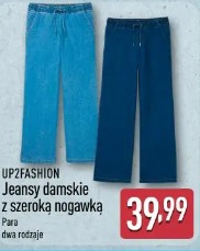 Jeansy damskie z szeroką nogawką