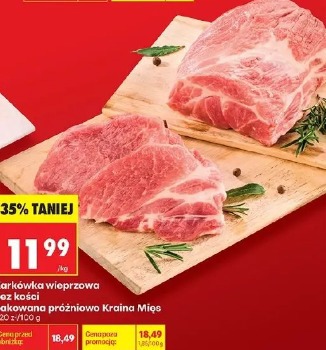 Karkówka wieprzowa bez kości pakowana próżniowo Kraina Mięs