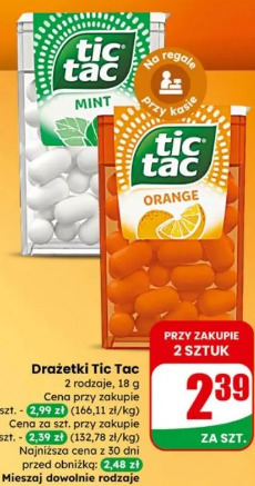 Tic Tac drażetki Mint Orange