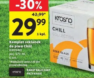 Krosno komplet szklanek do piwa Chill