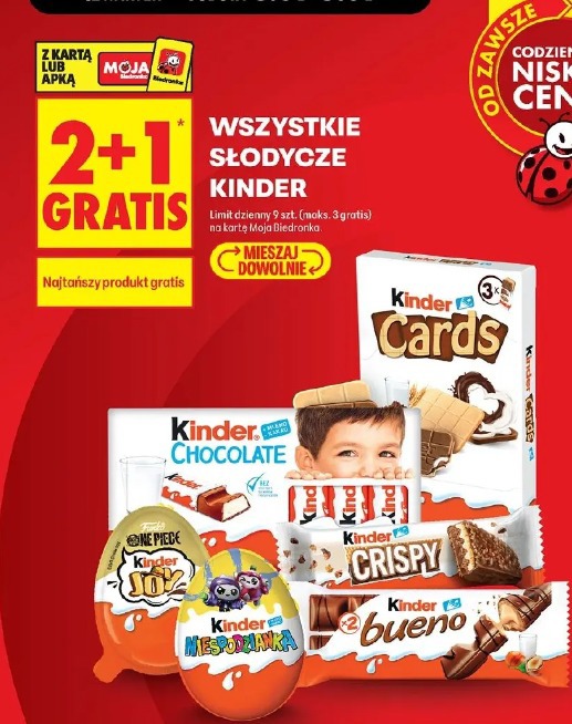 Wszystkie słodycze Kinder