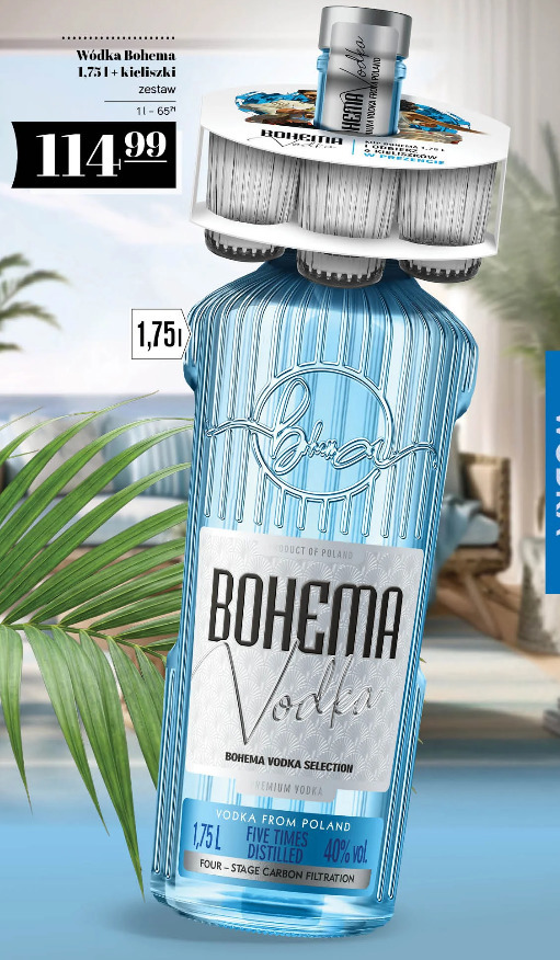 Wódka Bohema + kieliszki zestaw