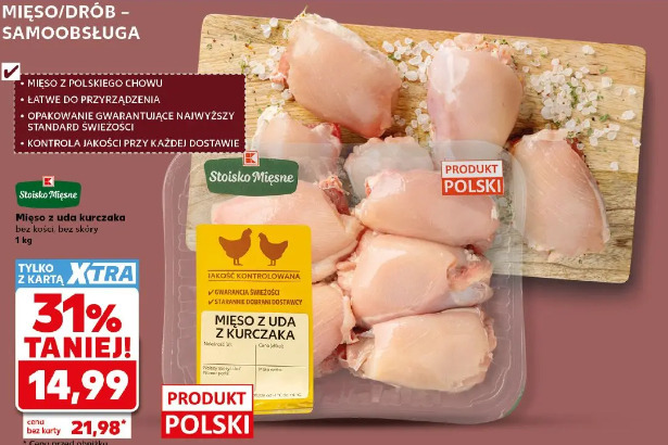 Stoisko Mięsne Mięso z uda kurczaka bez kości, bez skóry