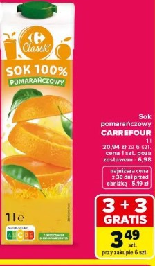 Sok pomarańczowy Carrefour