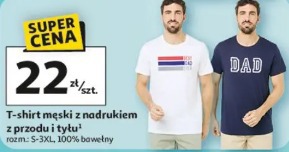 T-shirt męski z nadrukiem z przodu i tyłu