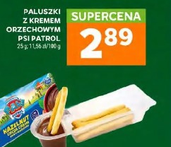 Paluszki z kremem orzechowym Psi Patrol