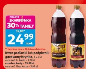 Kwas podlaski lub podpivnik gazowany Kryńka