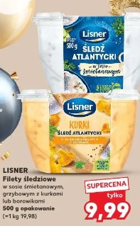Lisner Filety śledziowe w sosie śmietanowym, grzybowym z kurkami lub borowikami