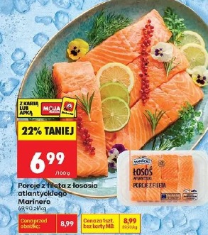 Porcje z fileta z łososia atlantyckiego Marinero