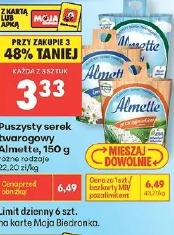 Puszysty serek twarogowy Almette
