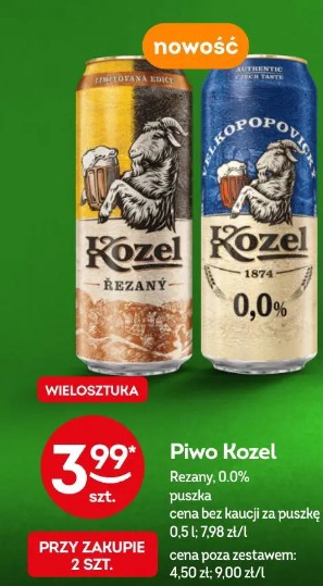 Piwo Kozel Řezaný 0.0%