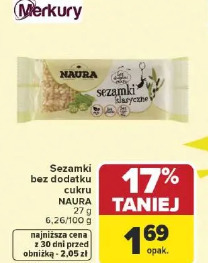 Sezamki bez dodatku cukru NAURA