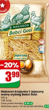 Makaron krajanka 1-jajeczny wolny wybieg Babci Gosi