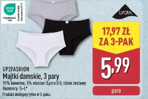 UP2FASHION Majtki damskie, 3 pary