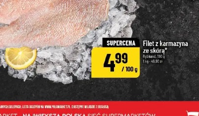 Filet z karmazyna ze skórą Ryband