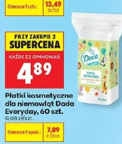 Płatki kosmetyczne dla niemowląt Dada Everyday, 60 szt.