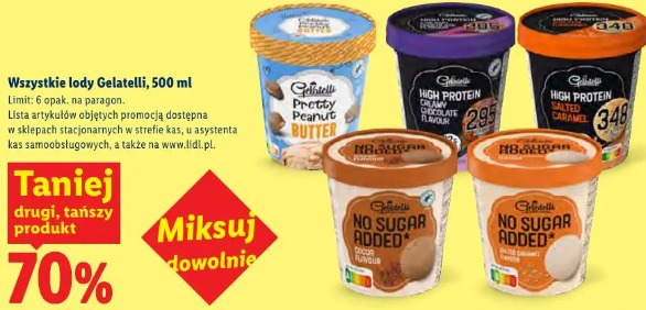 Wszystkie lody Gelatelli, 500 ml