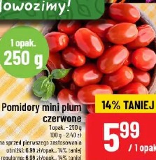 Pomidory mini plum czerwone